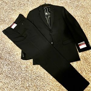 Van Heusen Black suit, NWT